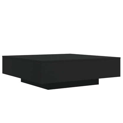 vidaXL Table basse noire 100x100x31 cm en bois d'ingénierie