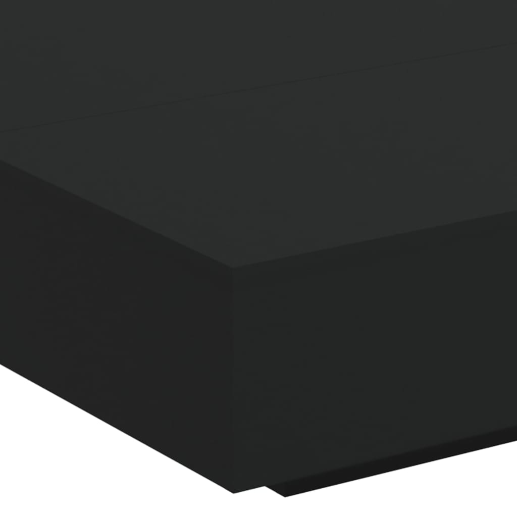 vidaXL Table basse noire 100x100x31 cm en bois d'ingénierie