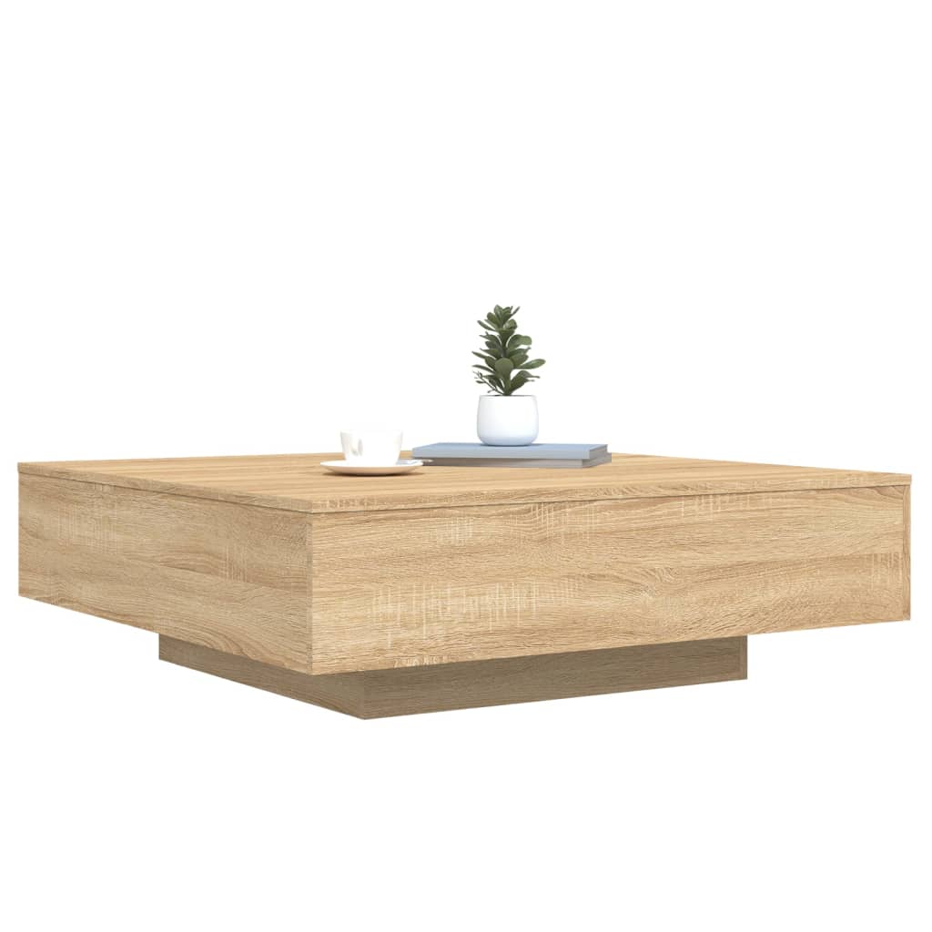 vidaXL Table basse chêne Sonoma 100x100x31 cm en bois d'ingénierie