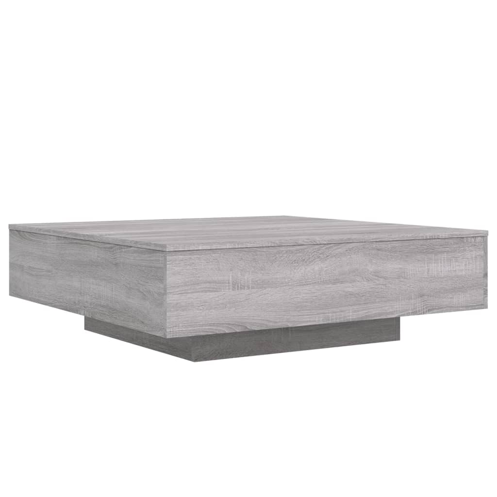 vidaXL Table basse gris Sonoma 100x100x31 cm Aggloméré