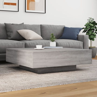 vidaXL Table basse gris Sonoma 100x100x31 cm Aggloméré