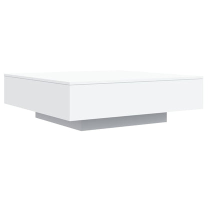 vidaXL Table basse avec lumières LED Blanc 100x100x31 cm