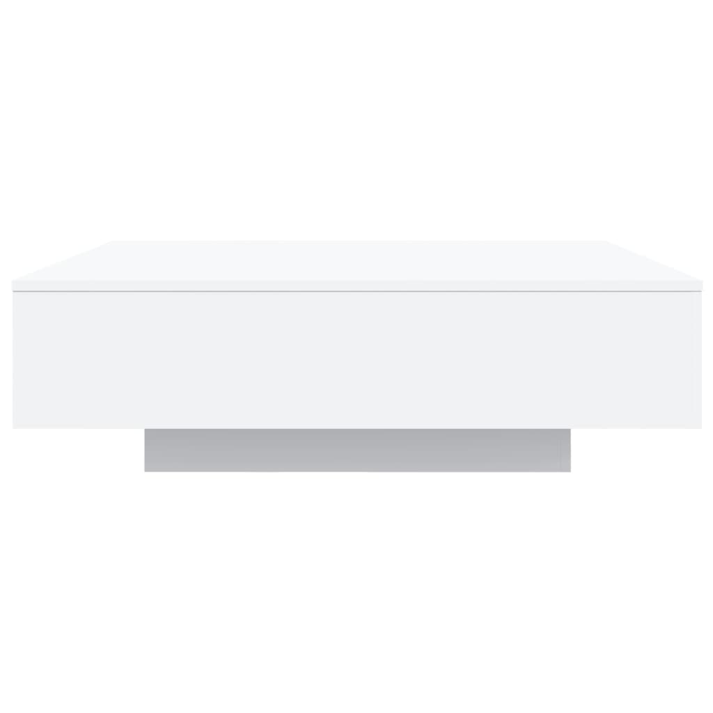 vidaXL Table basse avec lumières LED Blanc 100x100x31 cm