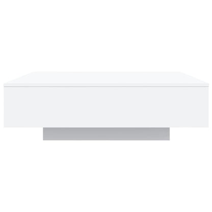 vidaXL Table basse avec lumières LED Blanc 100x100x31 cm