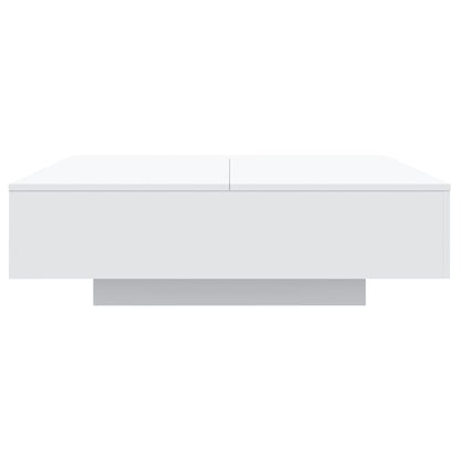 vidaXL Table basse avec lumières LED Blanc 100x100x31 cm