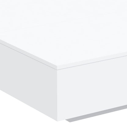 vidaXL Table basse avec lumières LED Blanc 100x100x31 cm