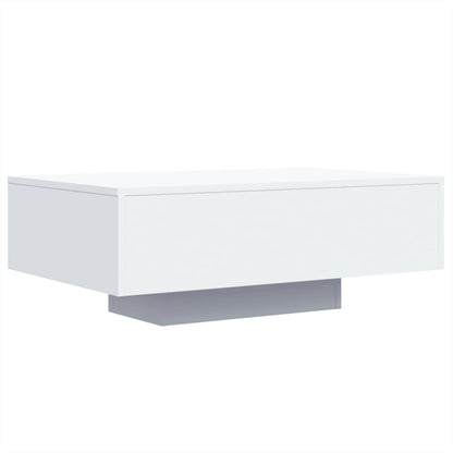vidaXL Couchtisch mit LED-Leuchten Weiß 85x55x31 cm