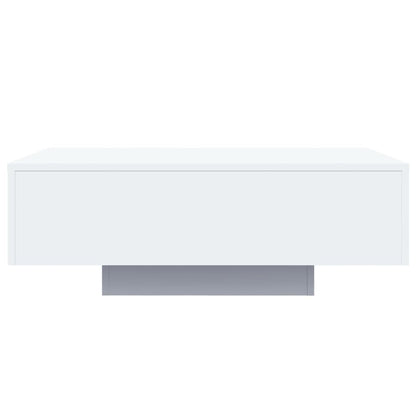 vidaXL Couchtisch mit LED-Leuchten Weiß 85x55x31 cm