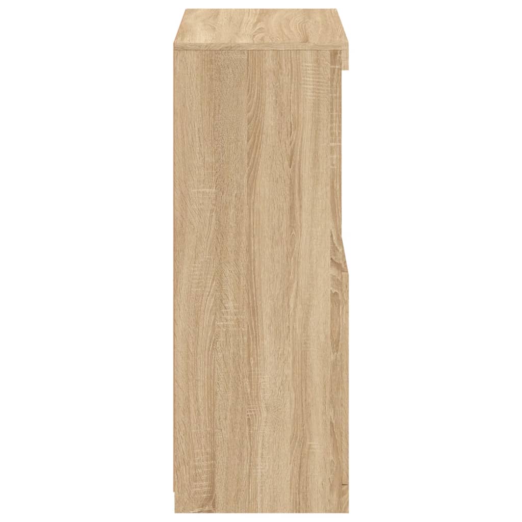 vidaXL Meuble d'appoint avec lumières LED Chêne Sonoma Bois d'ingénierie