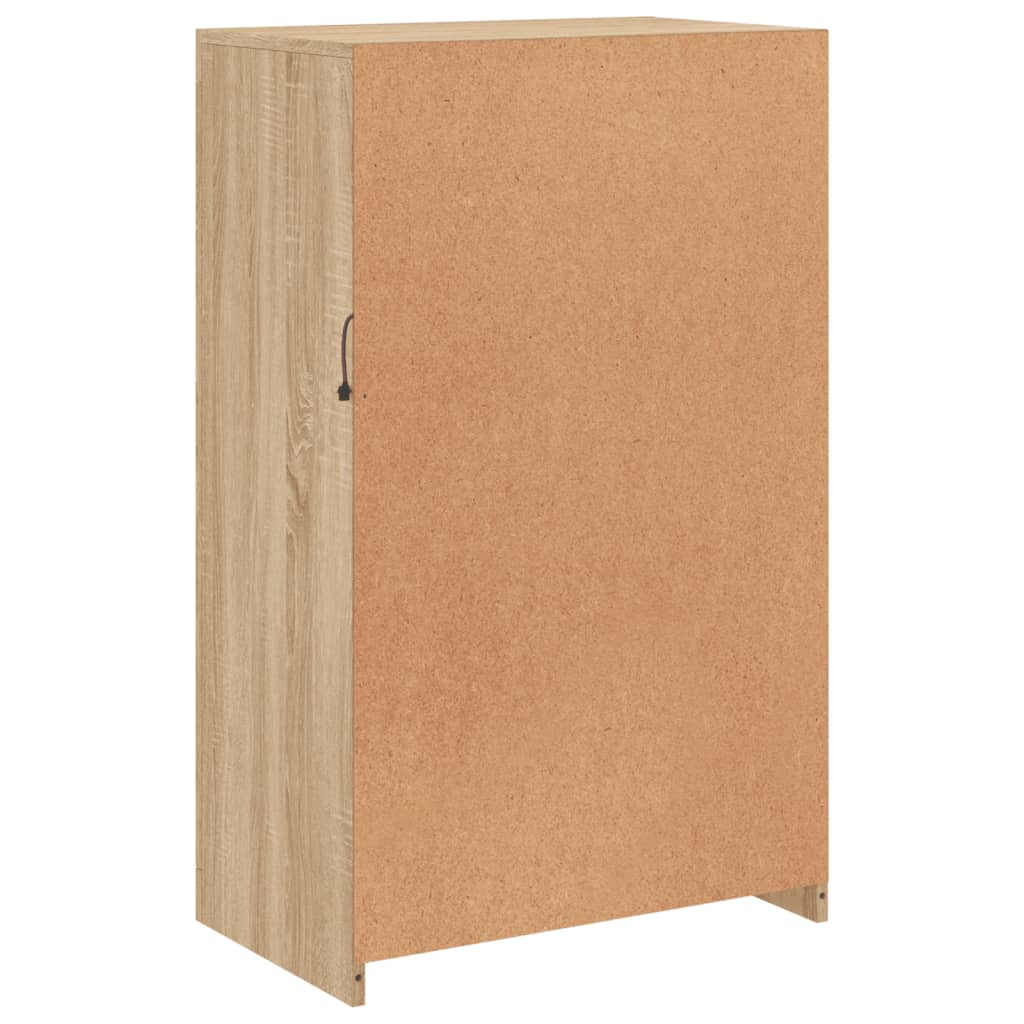 vidaXL Meuble d'appoint avec lumières LED Chêne Sonoma Bois d'ingénierie