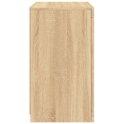 vidaXL Beistellschränke mit LED-Leuchten 2 Stk. Sonoma Eiche