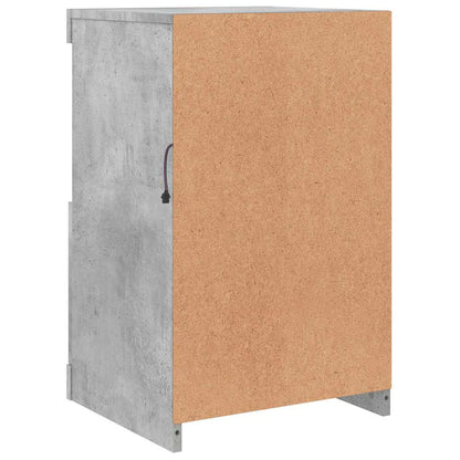 vidaXL Beistellschrank mit LED-Leuchten Betongrau Holzwerkstoff
