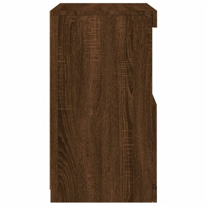 Sideboard mit LED-Leuchten Braun Eichen-Optik 41x37x67 cm