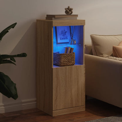 Sideboard mit LED-Leuchten Sonoma-Eiche 41x37x100 cm