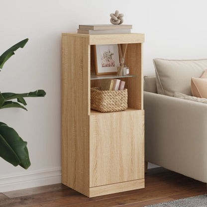 Sideboard mit LED-Leuchten Sonoma-Eiche 41x37x100 cm