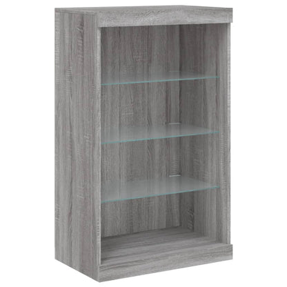 Sideboard mit LED-Leuchten Grau Sonoma 60,5x37x100 cm