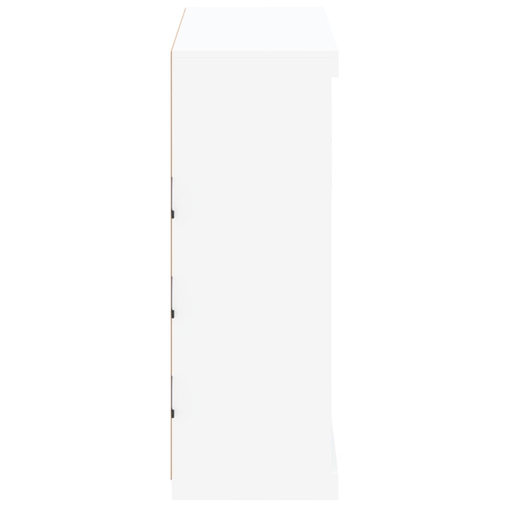 Sideboard mit LED-Leuchten Weiß 81x37x100 cm