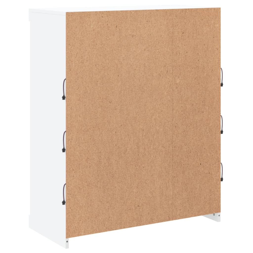 Sideboard mit LED-Leuchten Weiß 81x37x100 cm