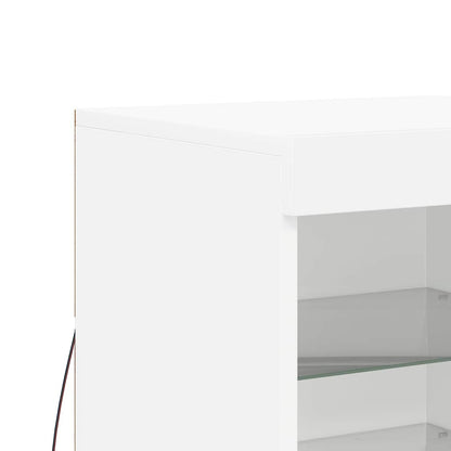 Sideboard mit LED-Leuchten Weiß 41x37x67 cm