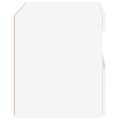 vidaXL Nachttische mit LED-Leuchten 2 Stk. Weiß 50x40x45 cm