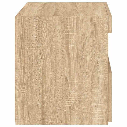 vidaXL Nachttisch mit LED-Leuchten Sonoma-Eiche 50x40x45 cm