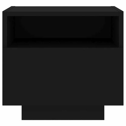 vidaXL Nachttisch mit LED-Leuchten Schwarz 40x39x37 cm