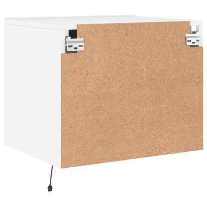 vidaXL Wand-Nachttische mit LED-Leuchten 2 Stk. Weiß