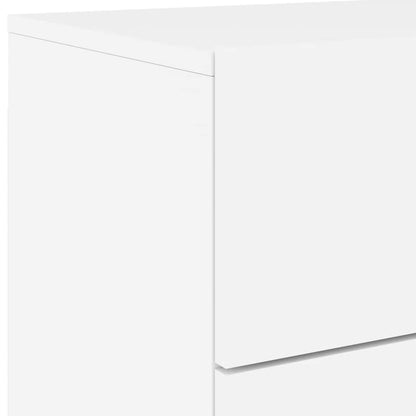 vidaXL Wand-Nachttische mit LED-Leuchten 2 Stk. Weiß