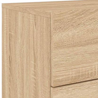 vidaXL Wand-Nachttische mit LED-Leuchten 2 Stk. Sonoma-Eiche