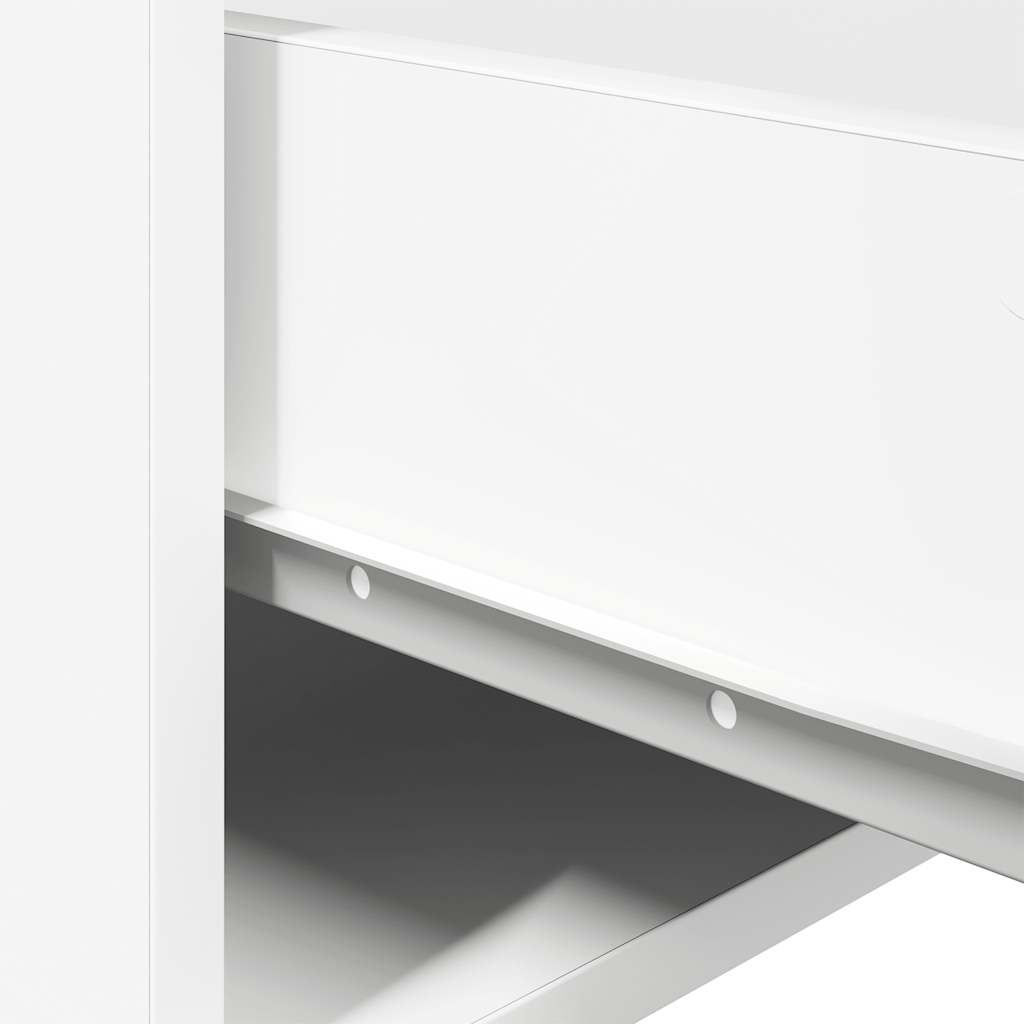 vidaXL Wand-Nachttisch mit LED-Leuchten Weiß