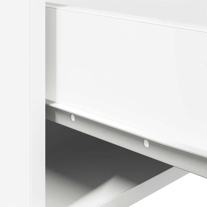 vidaXL Wand-Nachttisch mit LED-Leuchten Weiß