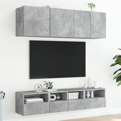 vidaXL TV-Wandschränke 2 Stk. Betongrau 40x30x30 cm Holzwerkstoff