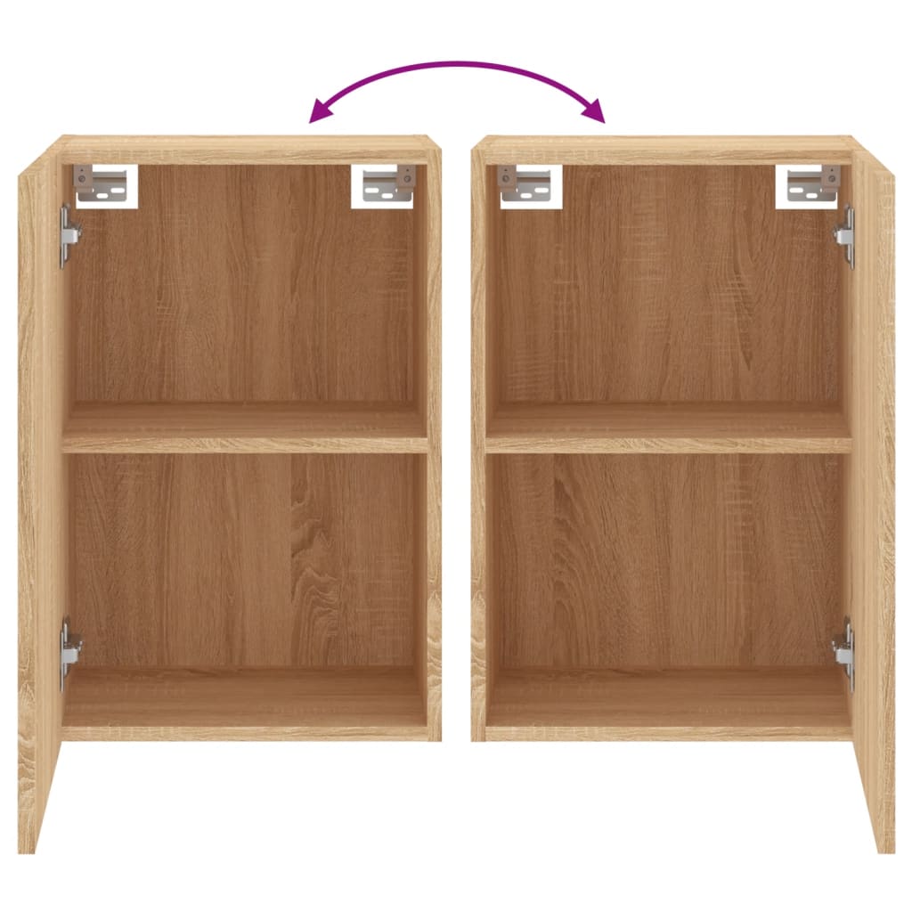 vidaXL TV-Wandschrank Sonoma-Eiche 40,5x30x60 cm Holzwerkstoff