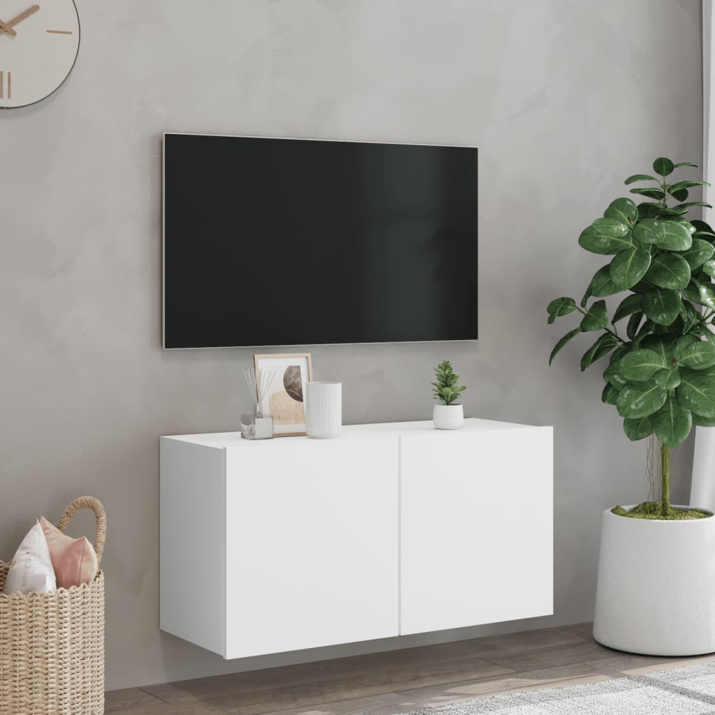 vidaXL TV-Wandschrank Weiß 80x30x41 cm