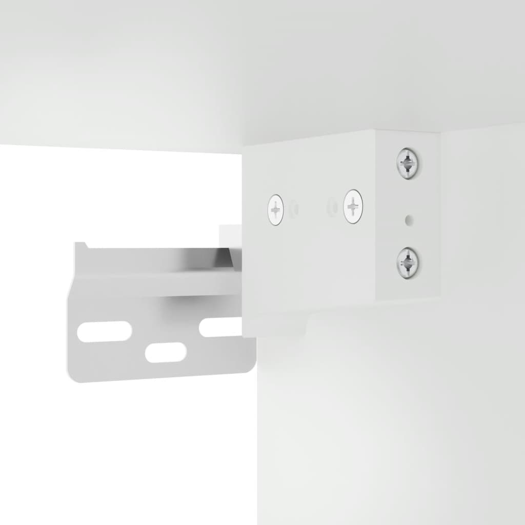 vidaXL TV-Wandschrank mit LED-Leuchten Weiß 30x28,5x30 cm