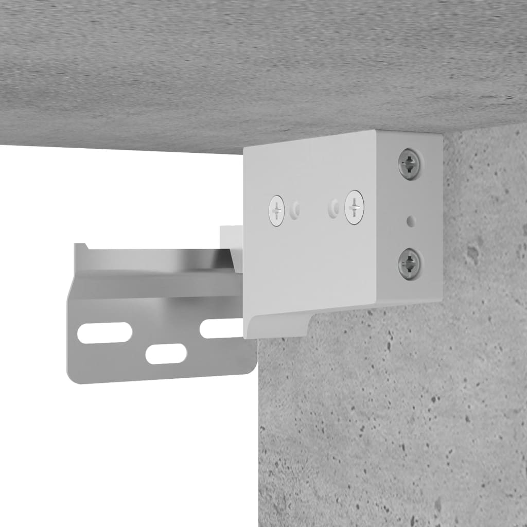 vidaXL TV-Wandschrank mit LED-Leuchten Betongrau 30x28,5x30 cm