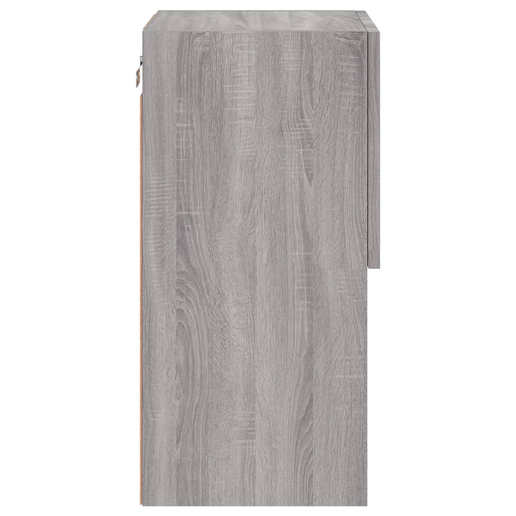 vidaXL TV-Schrank mit LED-Leuchten Grau Sonoma 30,5x30x60 cm