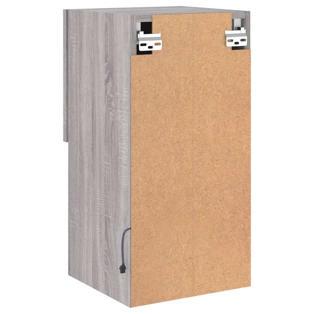 vidaXL TV-Schrank mit LED-Leuchten Grau Sonoma 30,5x30x60 cm