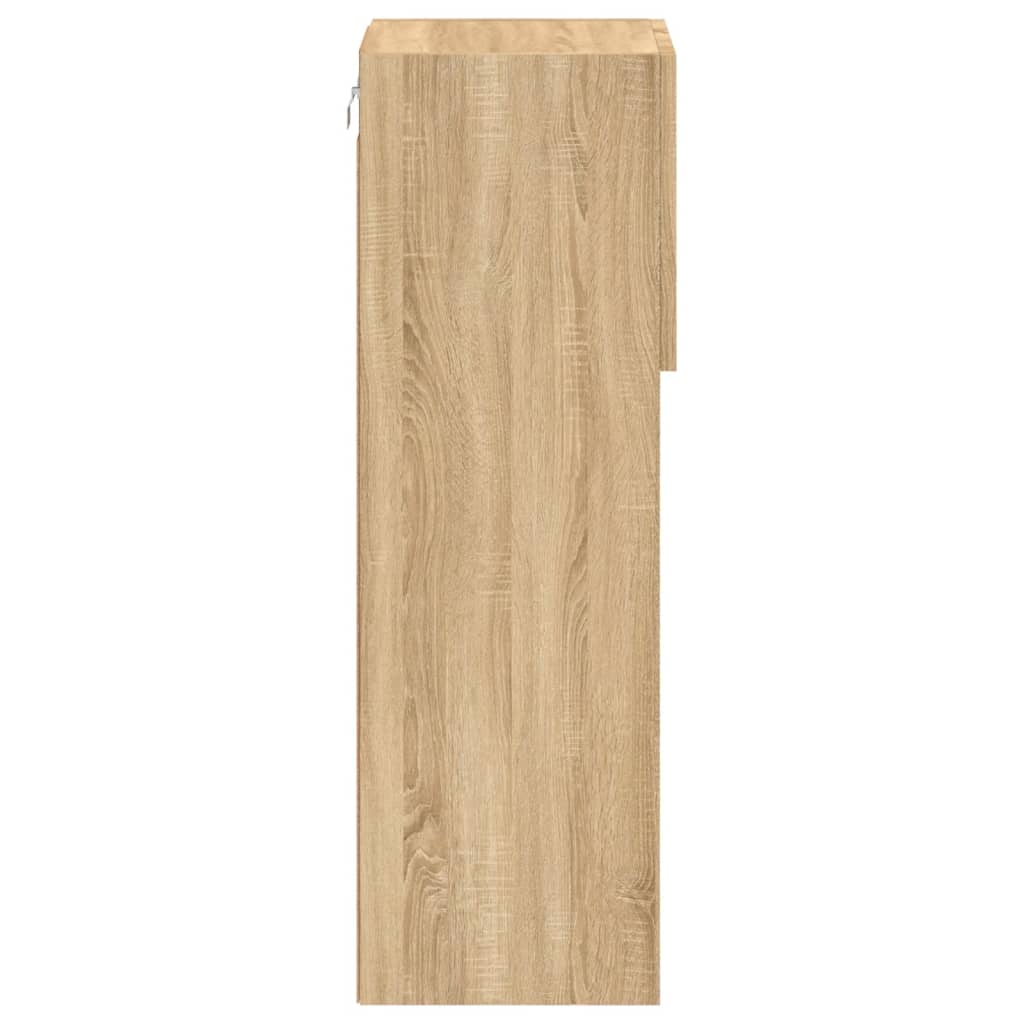 vidaXL TV-Schrank mit LED-Leuchten Sonoma-Eiche 30,5x30x90 cm