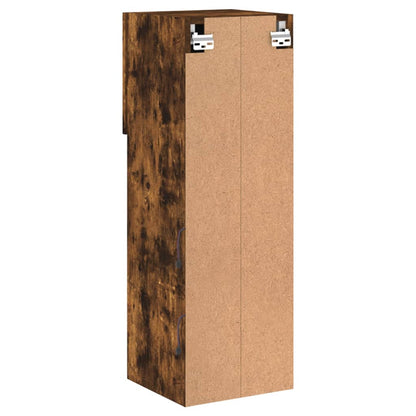 vidaXL TV-Schrank mit LED-Leuchten Räuchereiche 30,5x30x90 cm