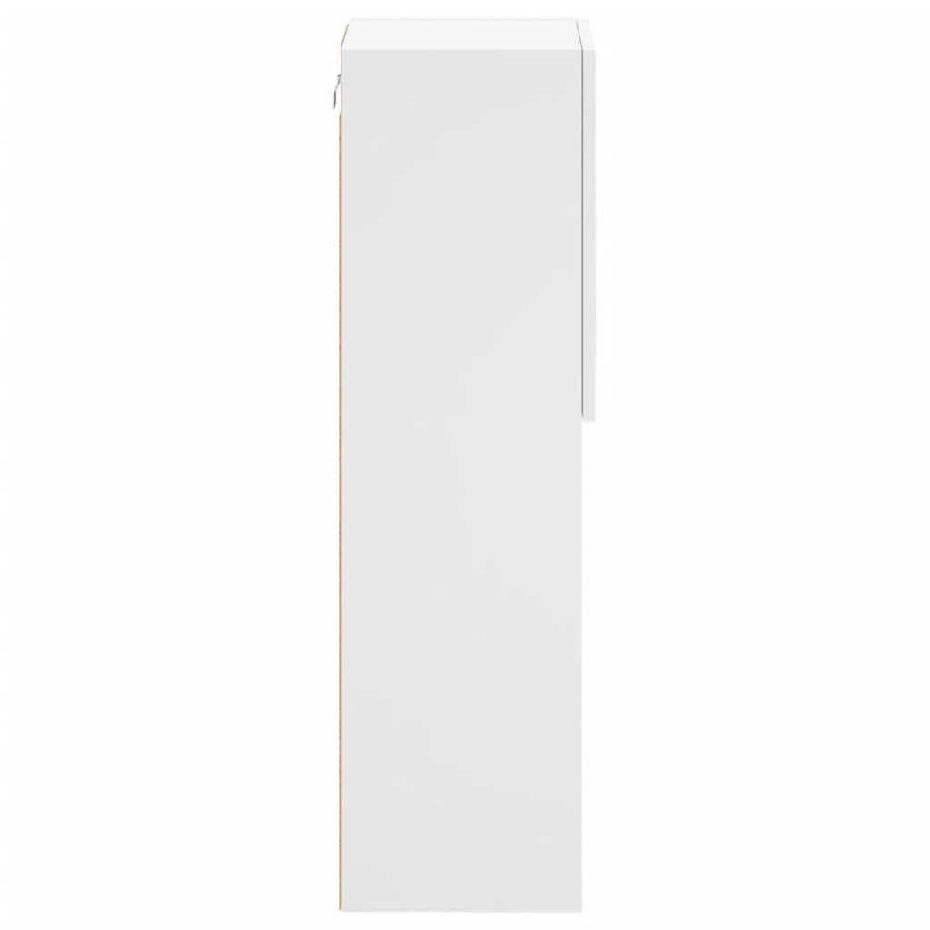 vidaXL TV-Schrank mit LED-Leuchten Weiß 30,5x30x102 cm