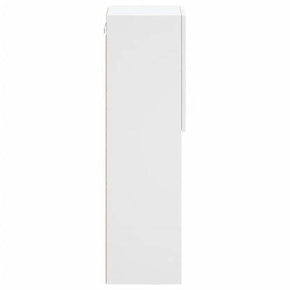 vidaXL TV-Schrank mit LED-Leuchten Weiß 30,5x30x102 cm