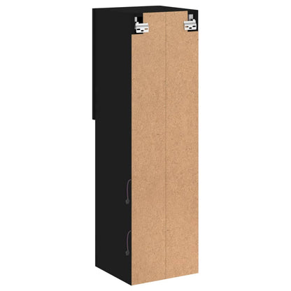 vidaXL TV-Schrank mit LED-Leuchten Schwarz 30,5x30x102 cm