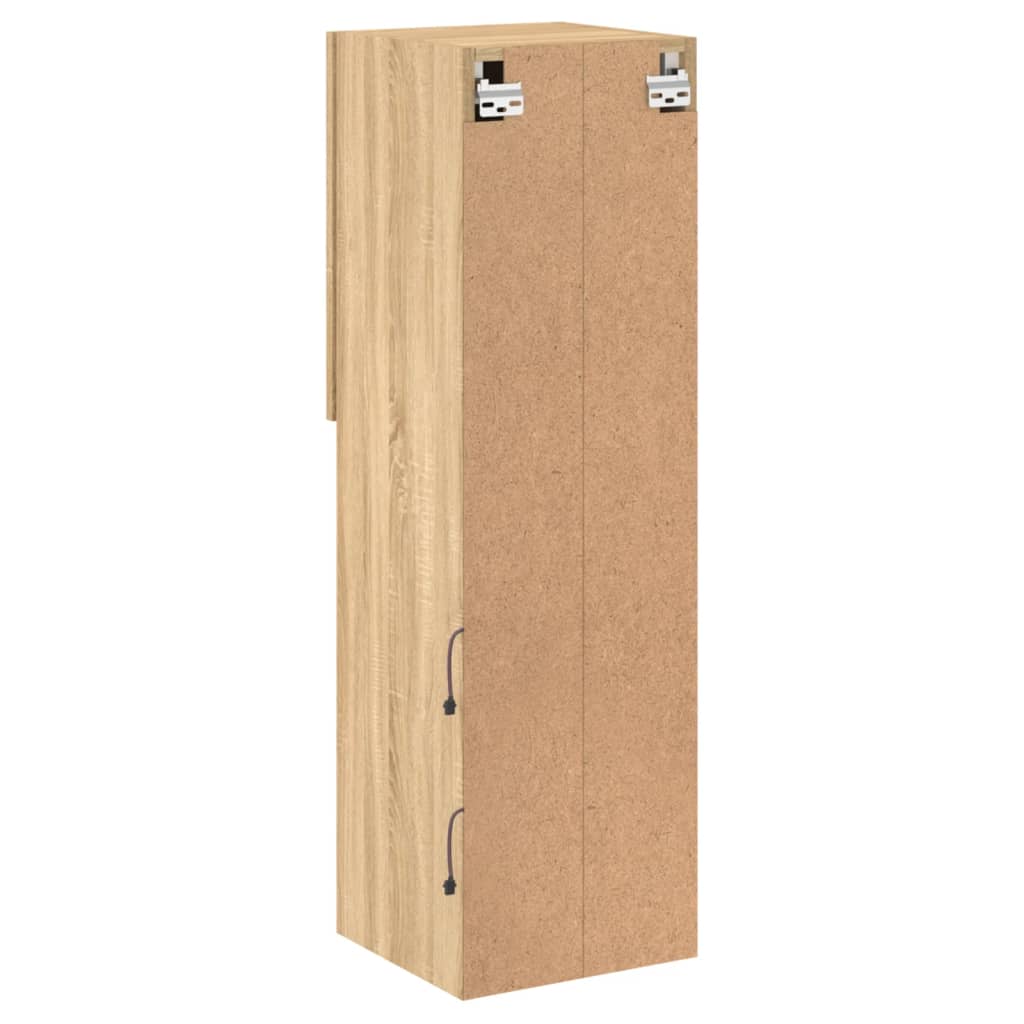 vidaXL TV-Schrank mit LED-Leuchten Sonoma-Eiche 30,5x30x102 cm