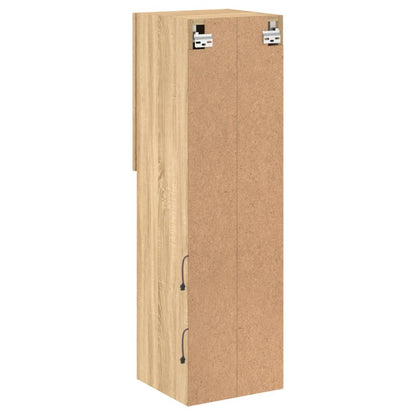 vidaXL TV-Schrank mit LED-Leuchten Sonoma-Eiche 30,5x30x102 cm