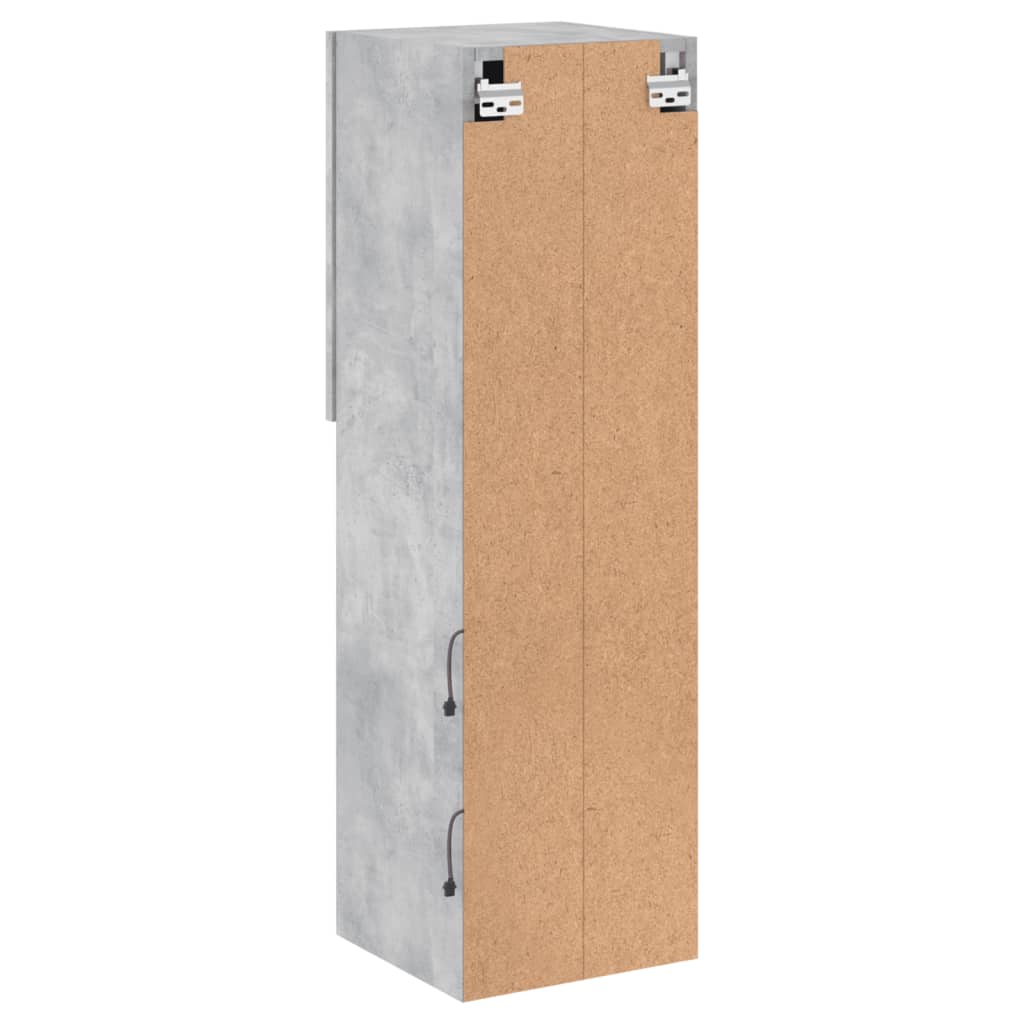 vidaXL TV-Schrank mit LED-Leuchten Betongrau 30,5x30x102 cm