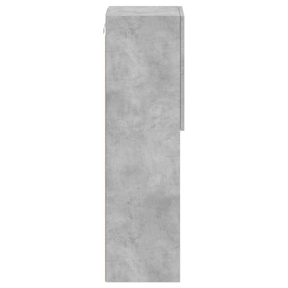 vidaXL TV-Schränke mit LED-Leuchten 2 Stk. Betongrau 30,5x30x102 cm