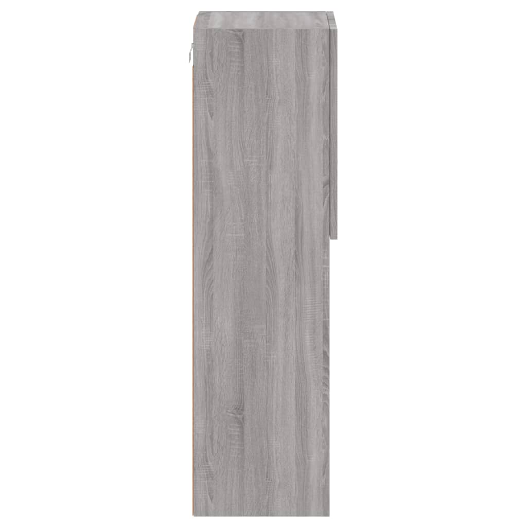 vidaXL TV-Schrank mit LED-Leuchten Grau Sonoma 30,5x30x102 cm