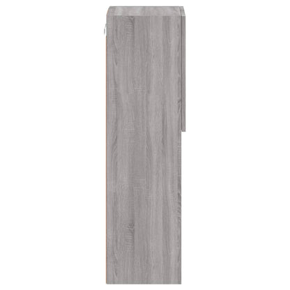 vidaXL TV-Schrank mit LED-Leuchten Grau Sonoma 30,5x30x102 cm