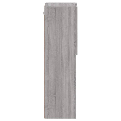 vidaXL TV-Schränke mit LED-Leuchten 2 Stk. Grau Sonoma 30,5x30x102 cm